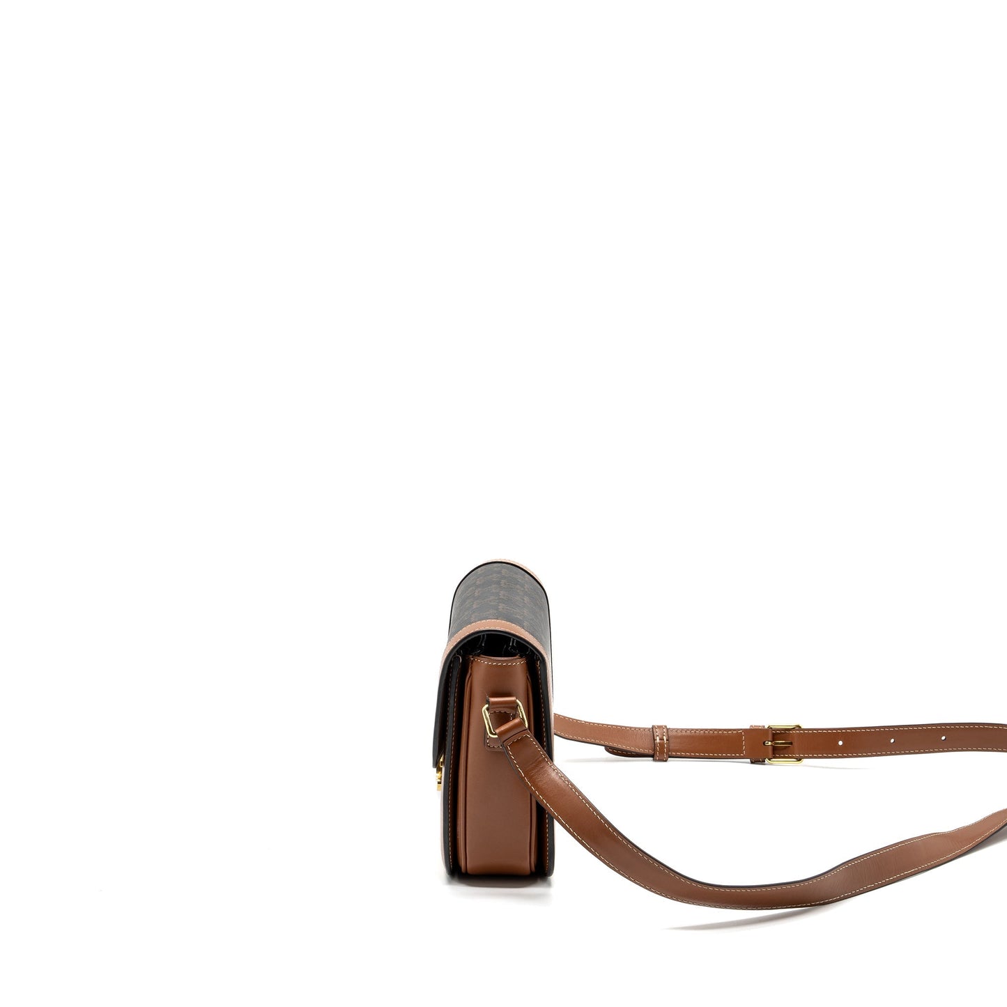 Celine Classic triomphe Purse canvas / calfskin tan