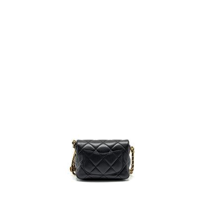 Chanel Mini Twist Your Button Flap Bag Caviar Black GHW (Microchip)
