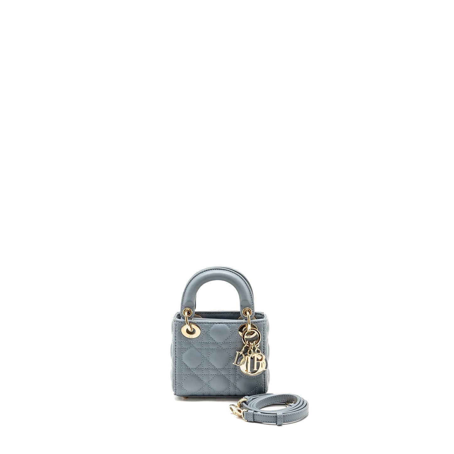 Dior Micro Lady Dior Lambskin Grey