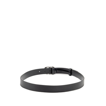 Dior Size 85 Crystal 25mm Belt Calfskin Black with Black Hardware