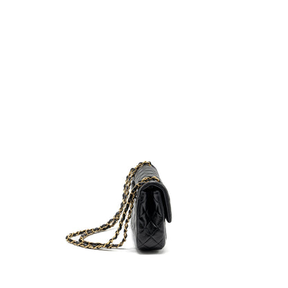 Chanel Quilted Flap Bag Lambskin Black GHW (Microchip)
