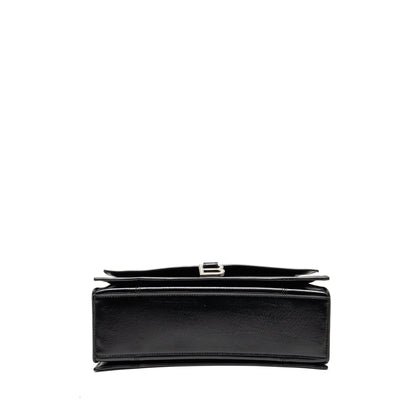 Balenciaga Medium Crush Mini Purse Calfskin Leather Black