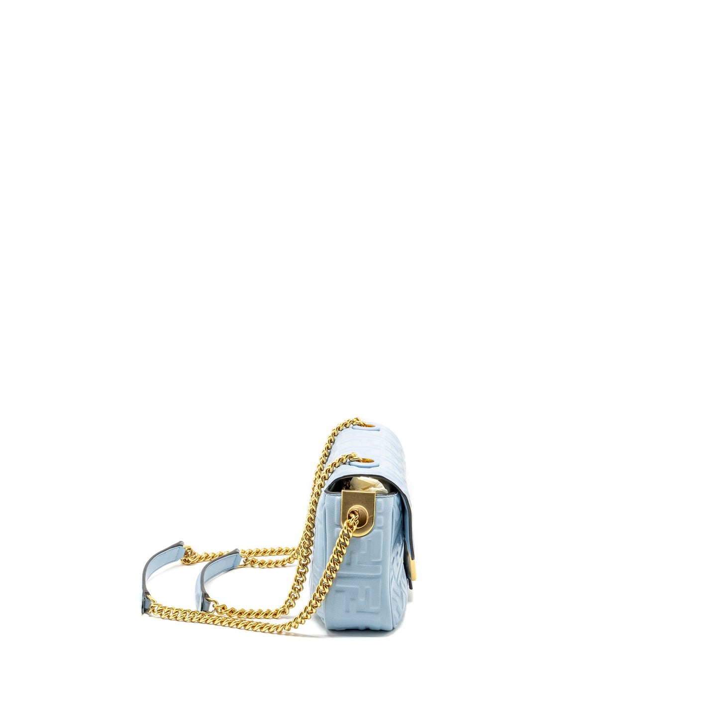 Fendi baguette chain midi Nappa light blue