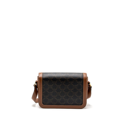Celine Classic triomphe Purse canvas / calfskin tan