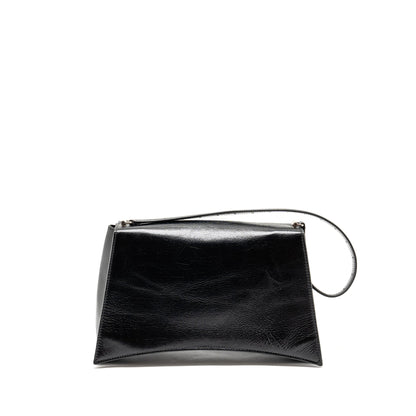 Balenciaga Medium Crush Mini Purse Calfskin Leather Black