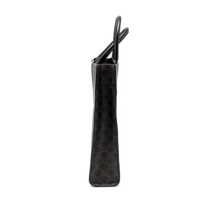 Luxury CELINE Vertical Cabas in Triomphe Canvas Black / Multicolour