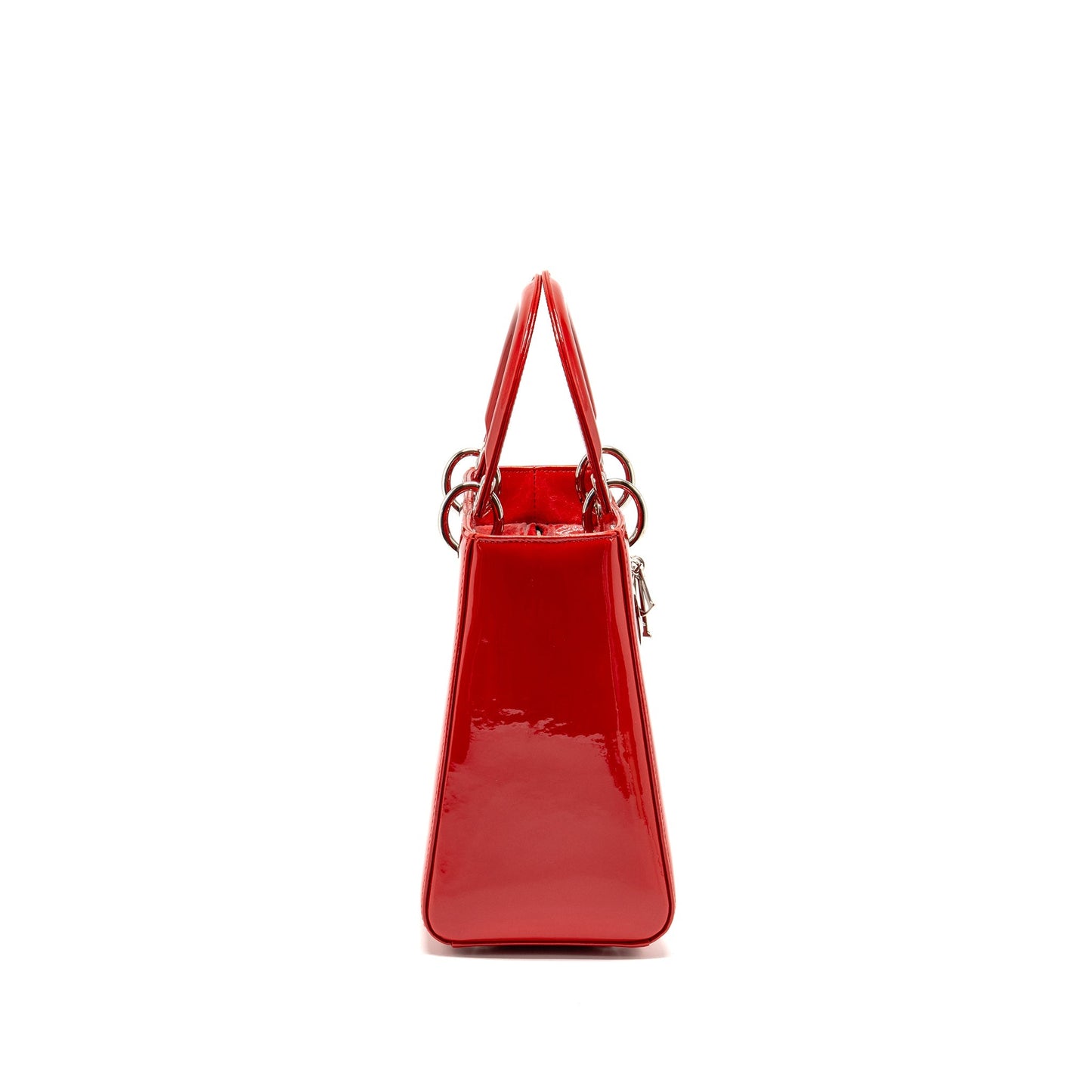 Dior Medium Lady dior patent red