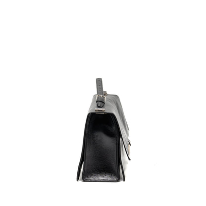 Balenciaga Medium Crush Mini Purse Calfskin Leather Black