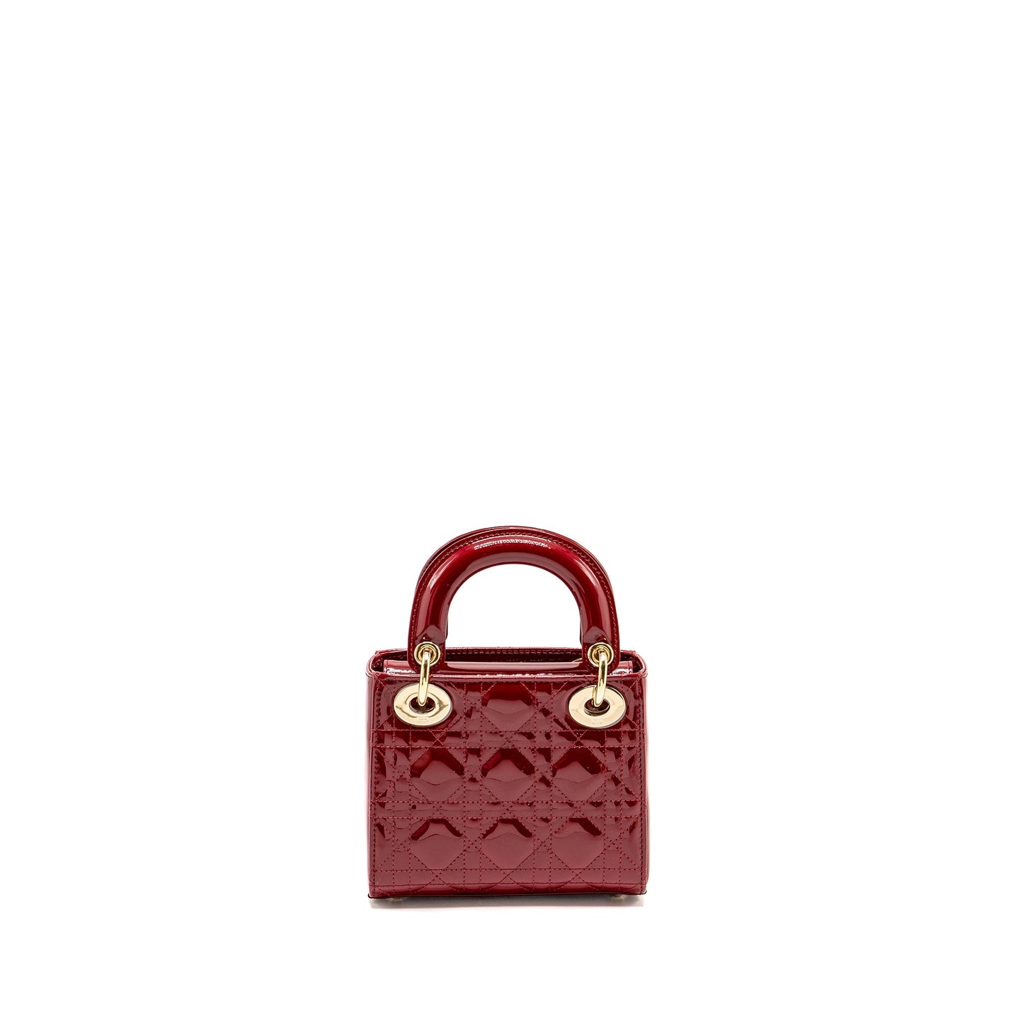 Mini Lady Dior Patent Red