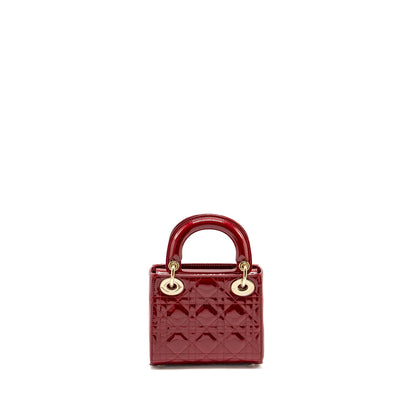 Mini Lady Dior Patent Red