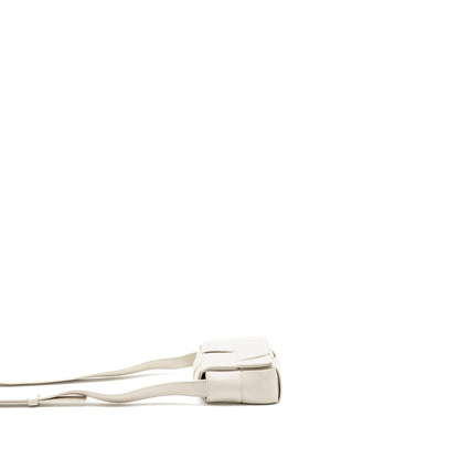 Bottega Veneta Intreccio Cassette Mini Purse Lambskin White