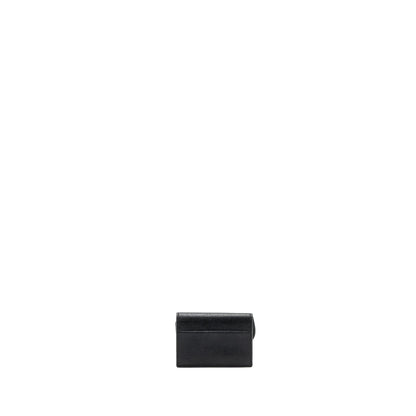 Dior Saddle Flap Card Holder Goatskin Black