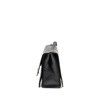 Balenciaga Medium Crush Mini Purse Calfskin Leather Black