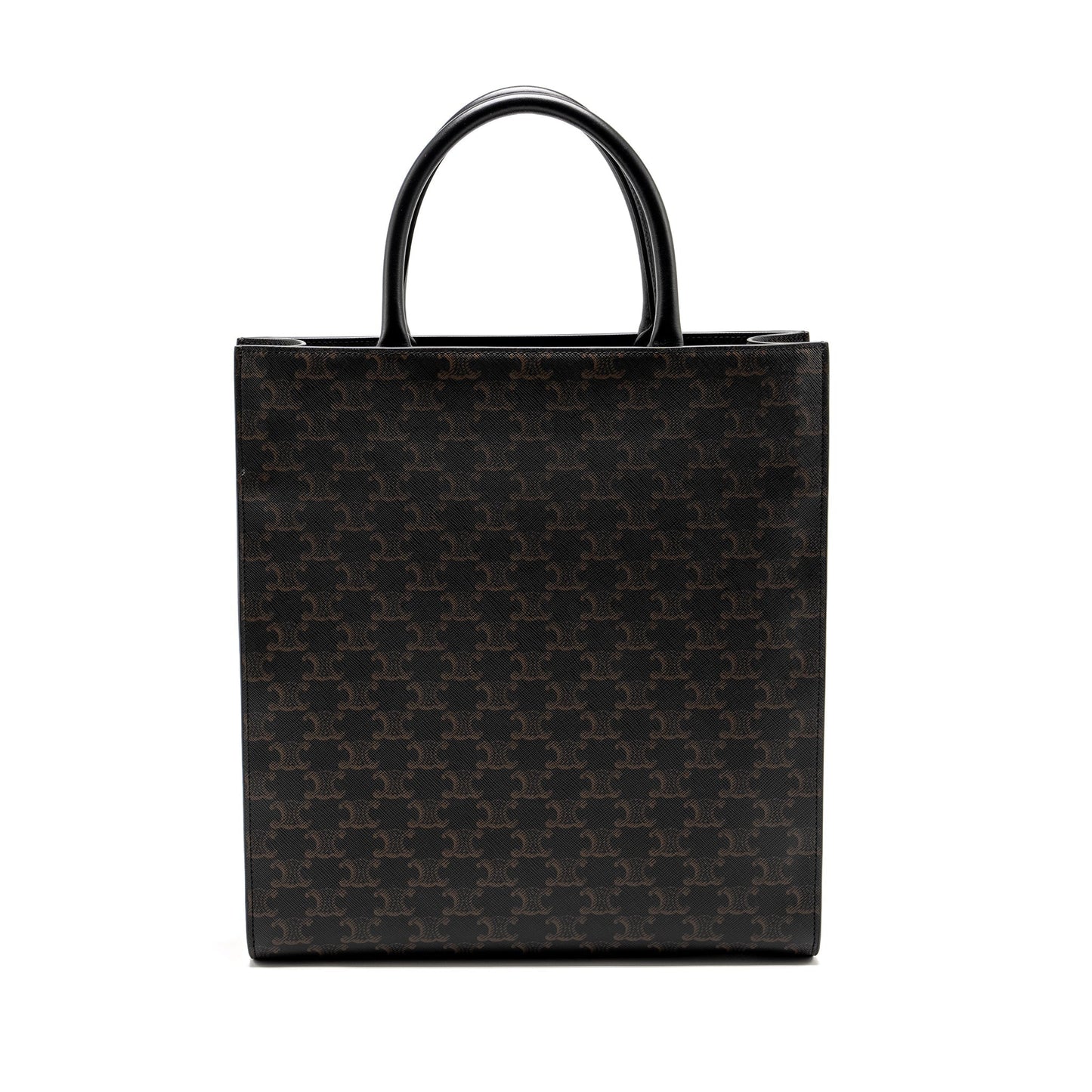 Luxury CELINE Vertical Cabas in Triomphe Canvas Black / Multicolour