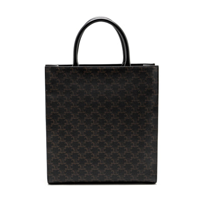 Luxury CELINE Vertical Cabas in Triomphe Canvas Black / Multicolour