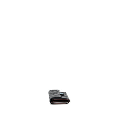 Chanel quilted medium flap compact wallet caviar black GHW (microchip)