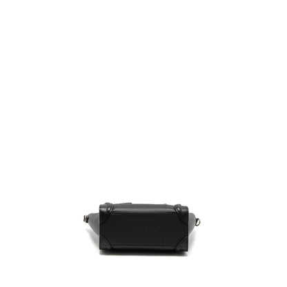 Celine Nano Luggage Purse Calfskin Black