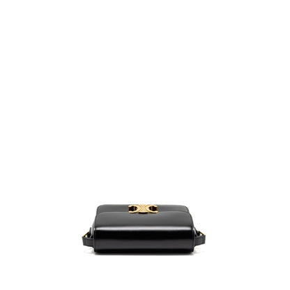 Celine Teen Triomphe Purse Shiny Calfskin Black