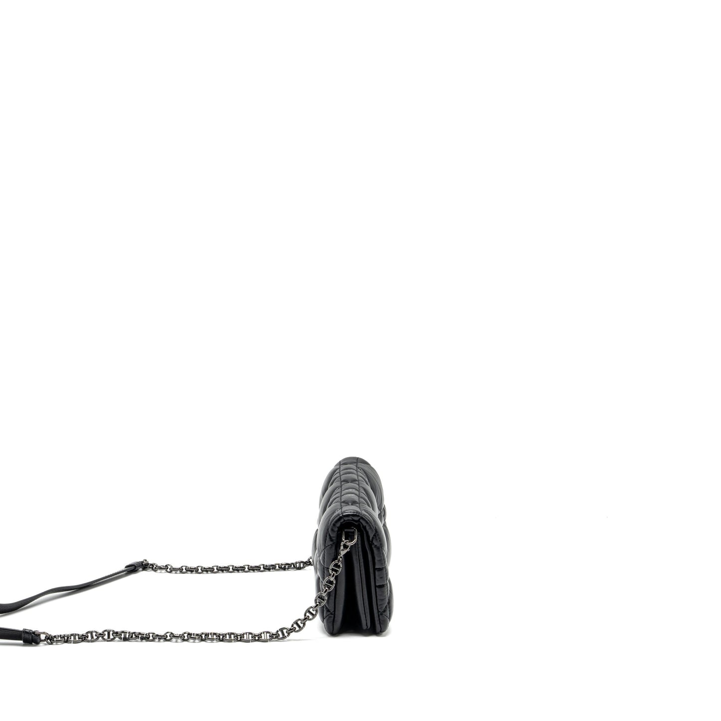 Dior Mini Caro Flap Purse Calfskin Black with Black Hardware