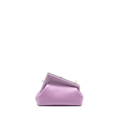 Fendi Small Fendi First Clutch Purse Nappa Lilac