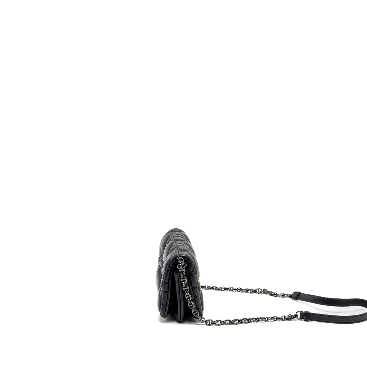 Dior Mini Caro Flap Purse Calfskin Black with Black Hardware