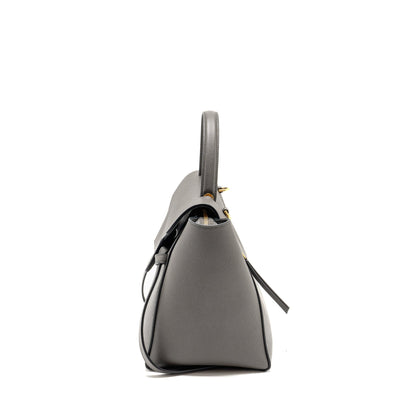 Luxury CELINE Mini Belt Bag Calfskin Grey GHW