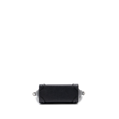 Celine Nano Luggage Purse Calfskin Black