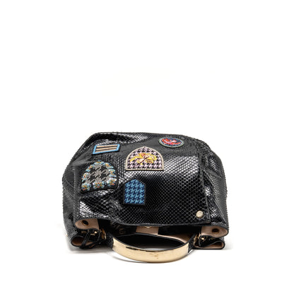 Dior Diorific tote Purse Python leather black