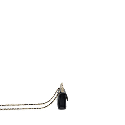Chanel Top Handle Mini Flap Bag Caviar Black LGHW (Microchip)