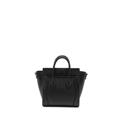 Celine Nano Luggage Purse Calfskin Black