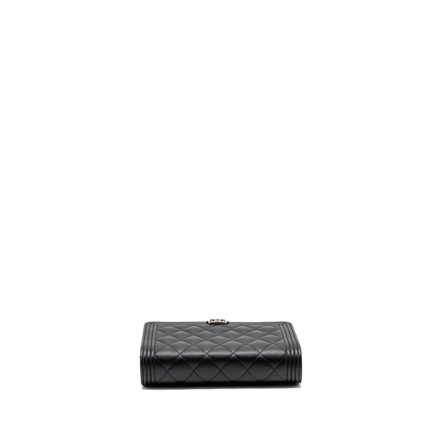 Chanel Boy wallet on chain caviar black ruthenium SHW (microchip)