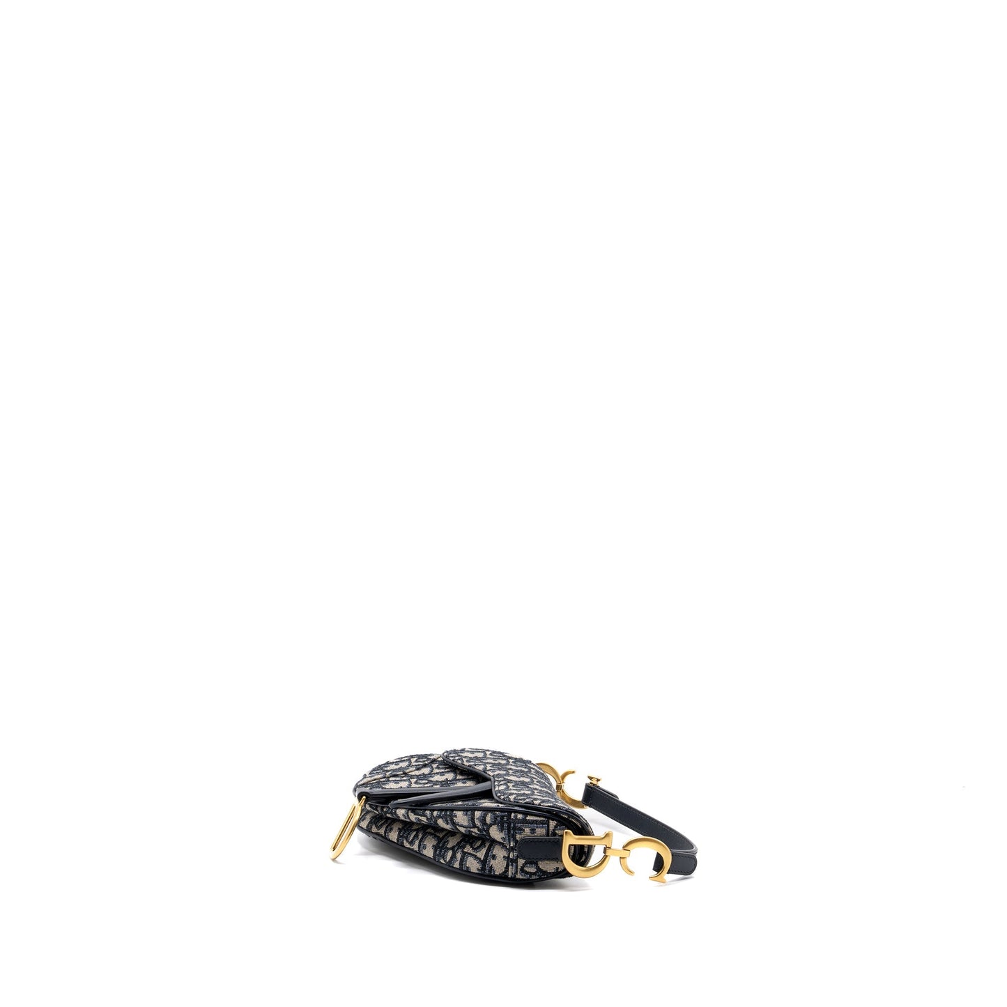Dior Mini Saddle Purse Blue Oblique Jacquard