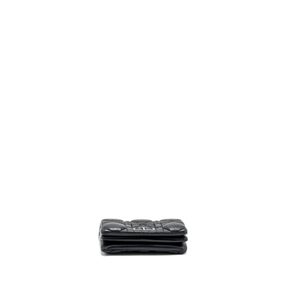 Dior Mini Caro Flap Purse Calfskin Black with Black Hardware