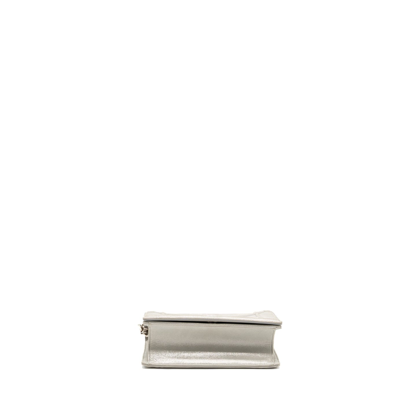 Dior small diorama leather iridescent Pearl grey