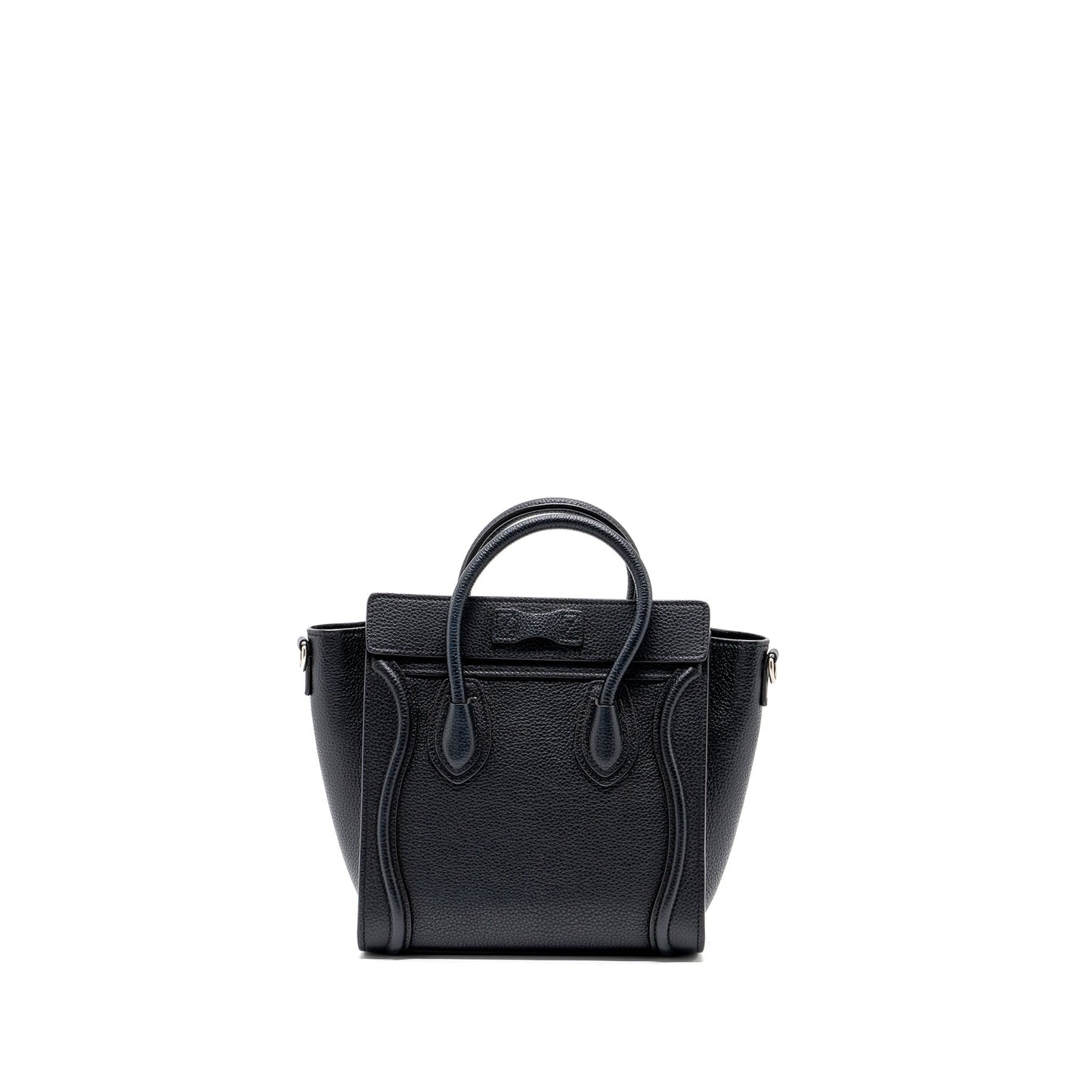 Celine Nano Luggage Purse Calfskin Black