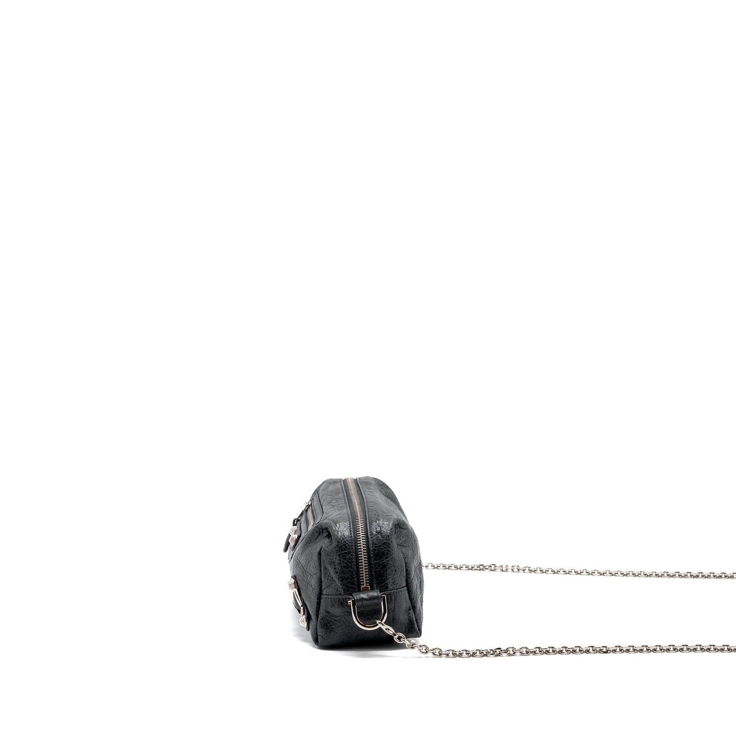 Balenciaga mini city crossbody chain Purse leather grey