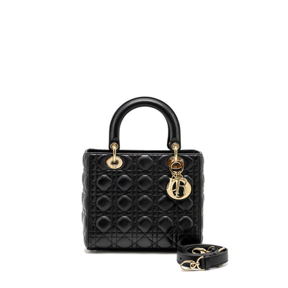 Dior Medium Lady Dior Lambskin Black