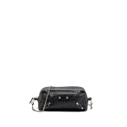Balenciaga mini city crossbody chain Purse leather grey