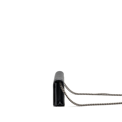 Chanel Boy wallet on chain caviar black ruthenium SHW (microchip)