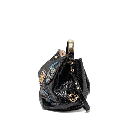 Dior Diorific tote Purse Python leather black