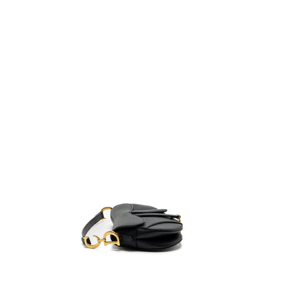 Dior mini saddle Purse grained calfskin black