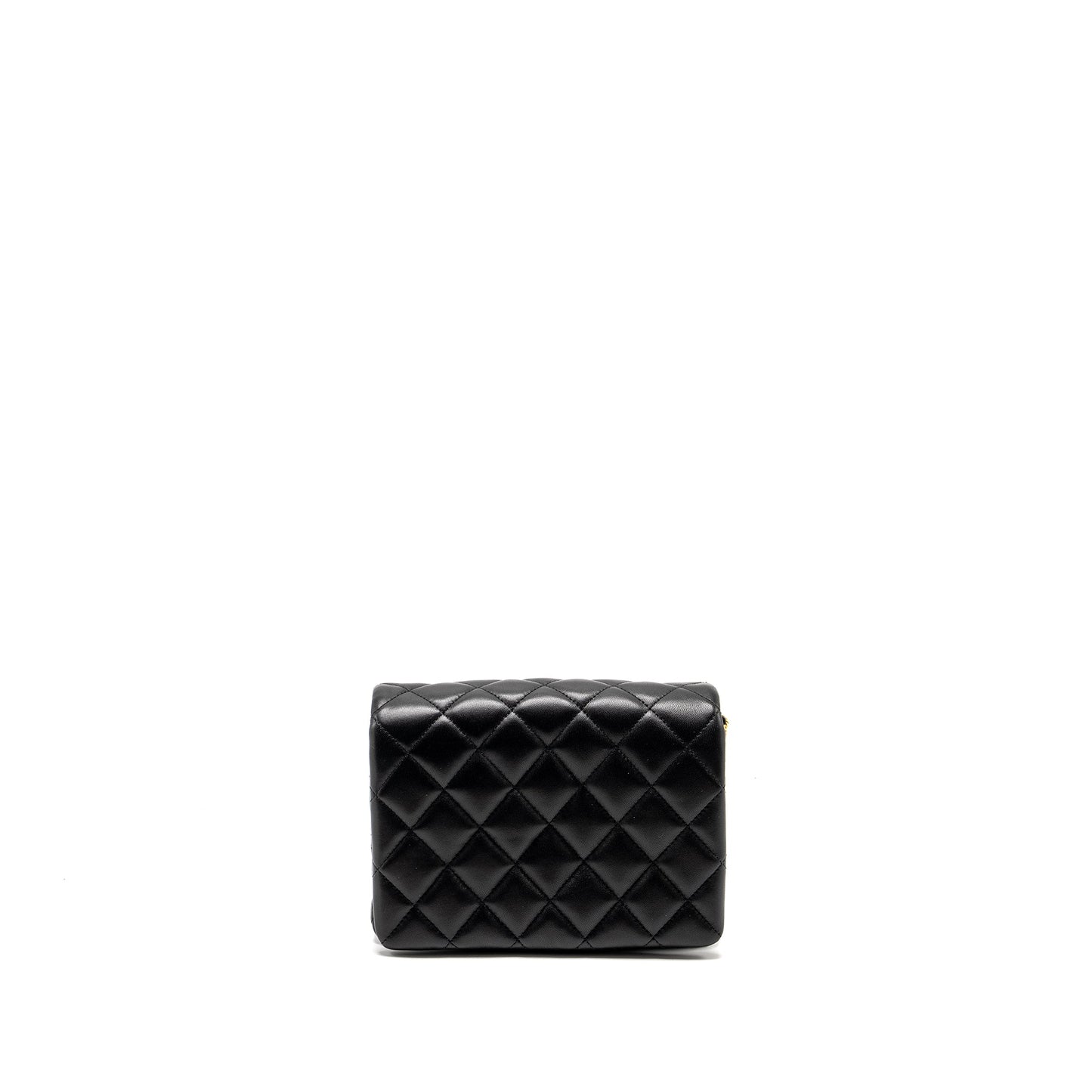 Chanel 22A Button on chain Flap Bag Lambskin Black GHW (Microchip)