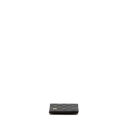Chanel Compact Card Holder Caviar Black LGHW