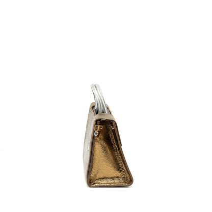 Dior Top Hanbdle tote Purse multicolour metallic bronze / silver