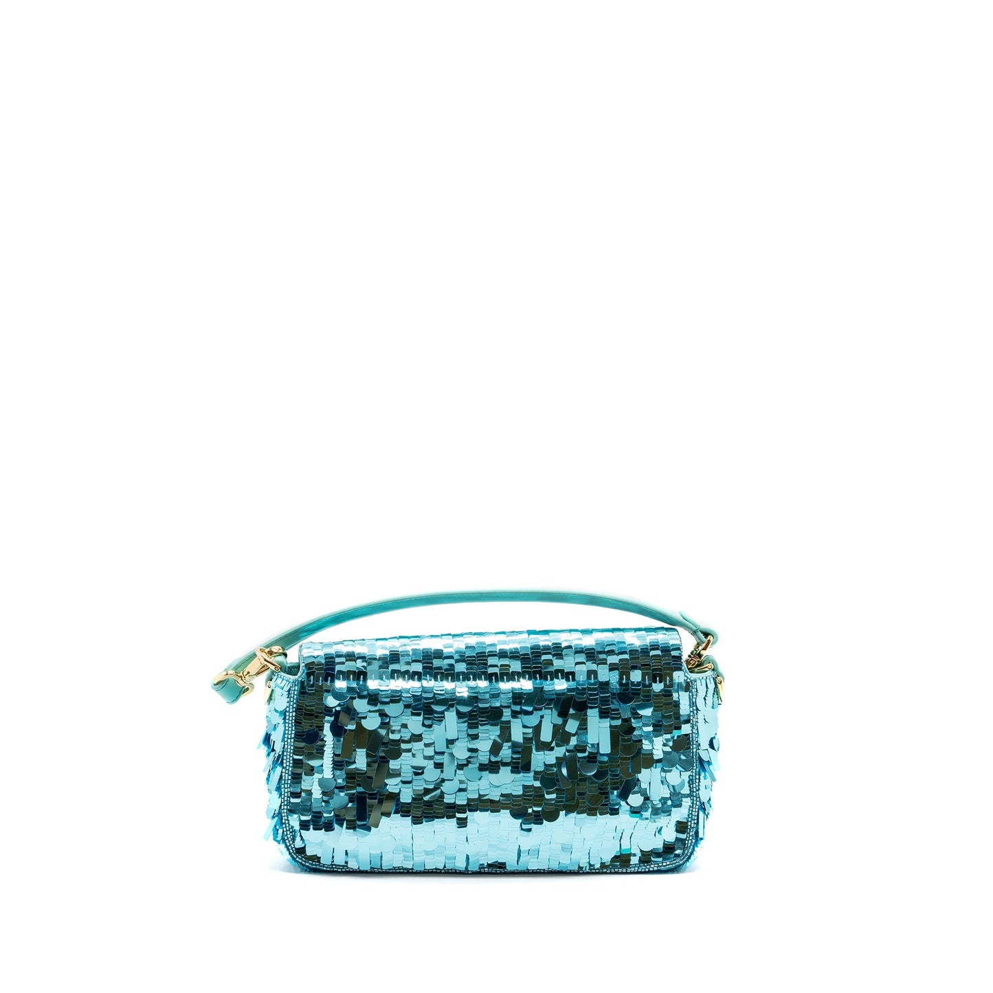 Fendi baguette Purse sequin / leather blue