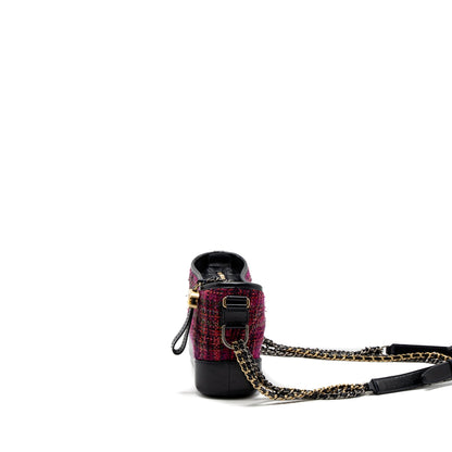 Chanel Small Gabrielle Hobo Bag Tweed/Calfskin Multicolour Multicolour Hardware