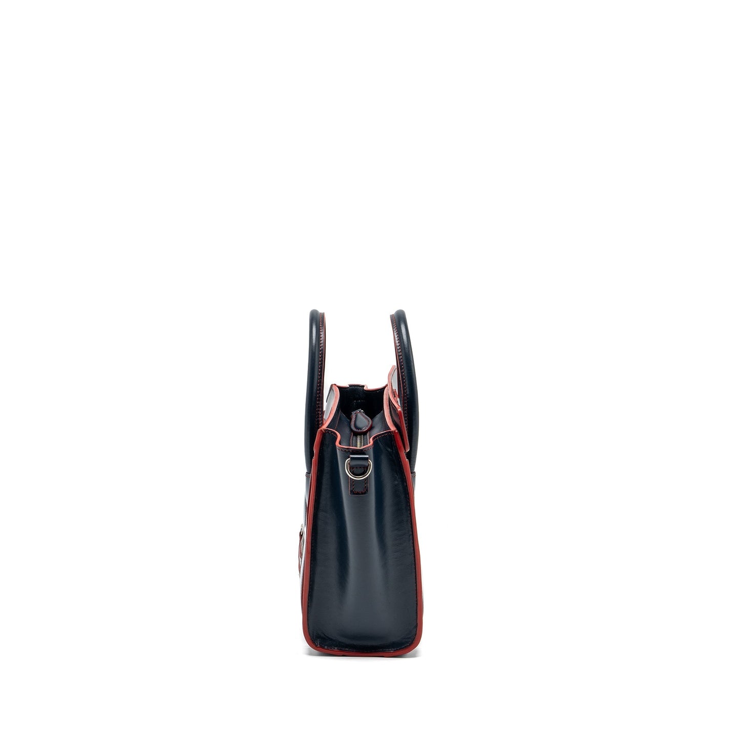 Celine Nano Luggage Purse calfskin navy / red