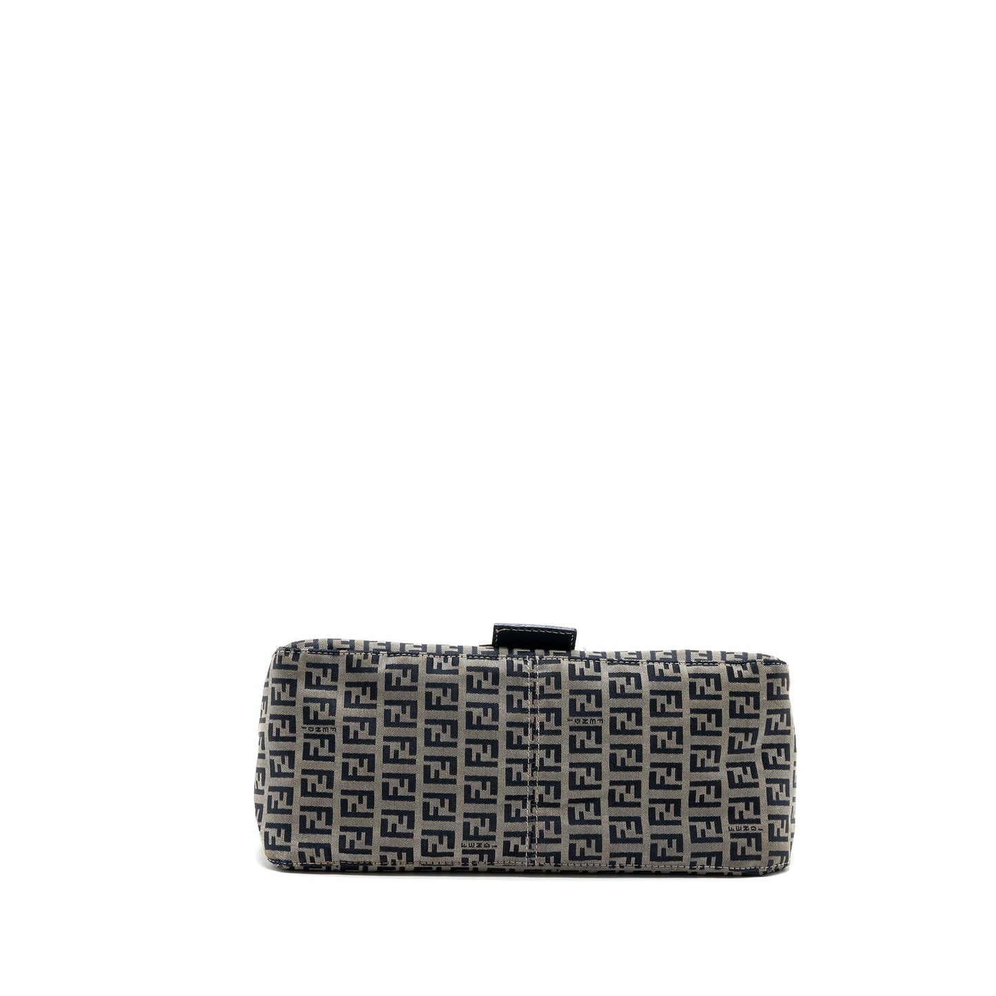 Fendi Zucchino Mama Flap Purse Jacquard Canvas Grey
