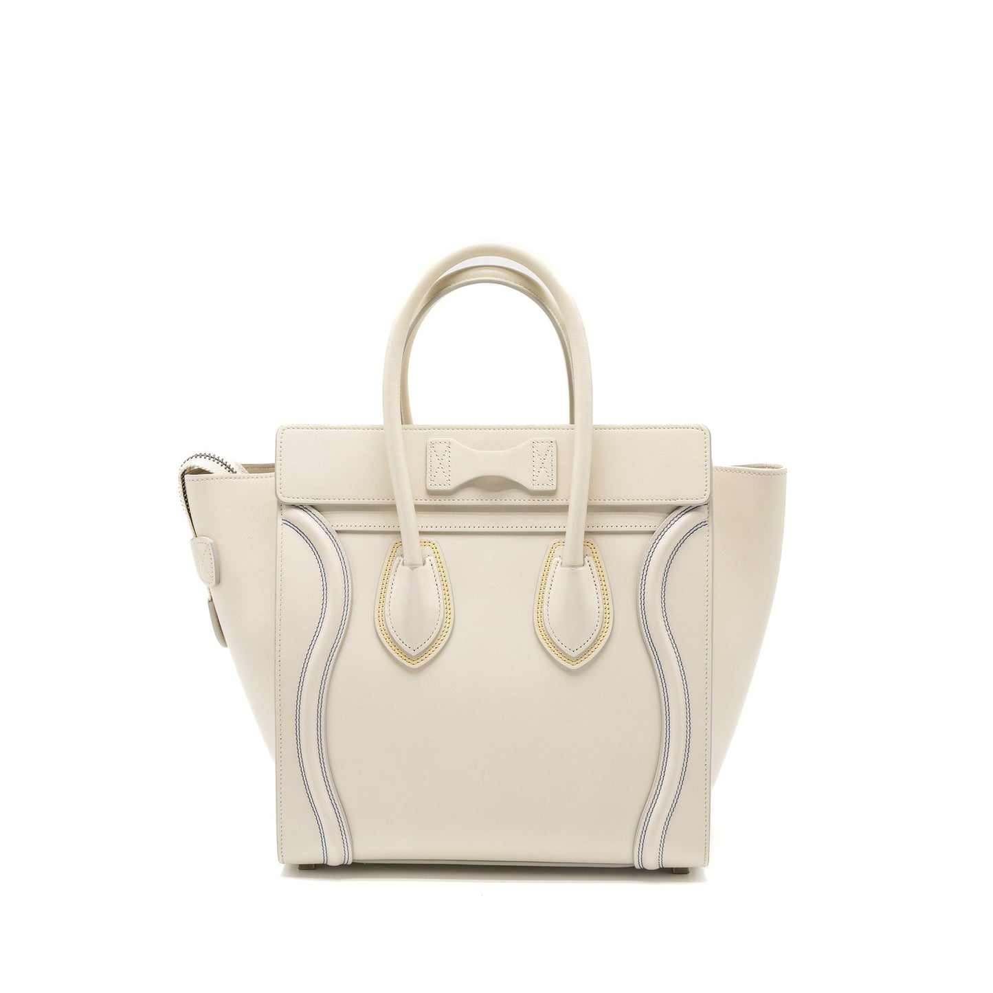 Celine Micro Luggage Purse Calfskin White