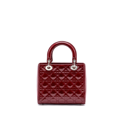 Dior Medium Lady Dior Patent Red